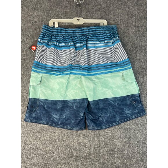 Airwalk Men's Size XLARGE swim trunks with Mesh inside Blue-mint green- grey NWT - Picture 1 of 16